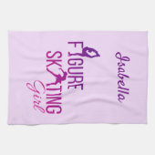 Blade Towel Figuur schaatsmeisje paars roze Theedoek (Horizontaal)