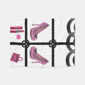 Blade van de koningin van de witte vlooien fleece deken (Voorkant (Horizontaal))