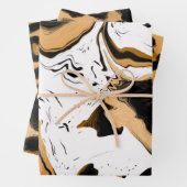 Blade, witte en zwarte strepen en pooldots inpakpapier vel (In situ)