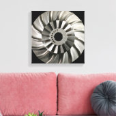Bladed Impeller Disc van het element Titanium Canvas Afdruk (Insitu (Woonkamer))