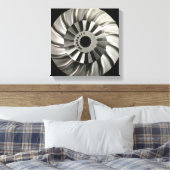 Bladed Impeller Disc van het element Titanium Canvas Afdruk (Insitu (Slaapkamer))