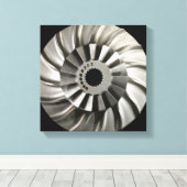 Bladed Impeller Disc van het element Titanium Canvas Afdruk (Insitu (Houten vloer))