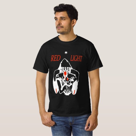 " Bladee Drain Gang Red Light Character" T-shirt (Voorkant volledig)