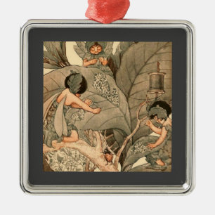 Bladelfen die Bladeren Repareren Metalen Ornament