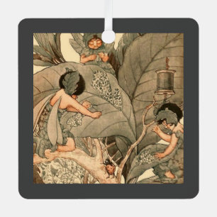 Bladelfen repareren bladeren metalen ornament