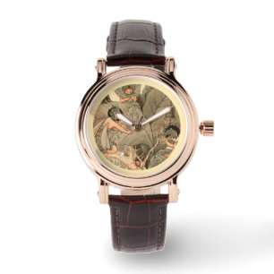 Bladelfjes die Bladeren Repareren Horloge