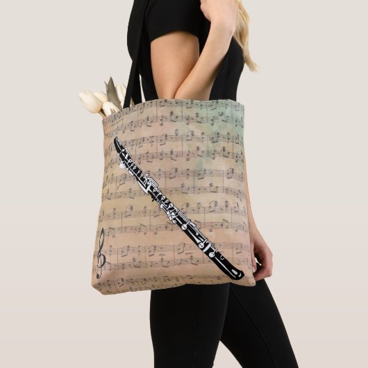 blademuziek met een Oboe Tote Bag (Dichtbij)