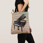 blademuziek met een piano tote bag (Dichtbij)
