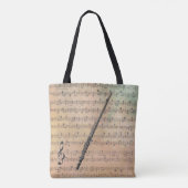 blademuziek met flute tote bag (Achterkant)