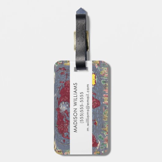 Bladen 1 t/m 8: Air France Bagagelabel (Achterkant verticaal)