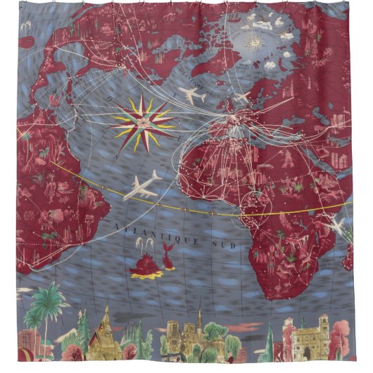 Bladen 1 t/m 8: Air France Douchegordijn (Voorkant)