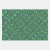 Bladen met groene lederafdruk inpakpapier vel (Voorkant)