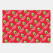 Bladen met kerstinpakken, voor groen avocado-kerst inpakpapier vel (Voorkant 3)