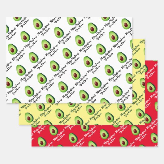 Bladen met kerstinpakken, voor groen avocado-kerst inpakpapier vel (Set)