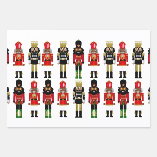 Bladen met zwarte bont en kerstkaarten inpakpapier vel (Voorkant 3)