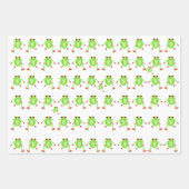Bladen van boomkikkers die papier overvullen inpakpapier vel (Voorkant 3)