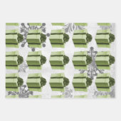 Bladen van groenkerstcadeaupapier inpakpapier vel (Voorkant 2)