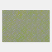 Bladen van groenpapier en grijze geometrische omhu inpakpapier vel (Voorkant 2)