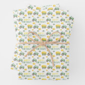 Bladen van groensporen met verlooppapier inpakpapier vel (In situ)