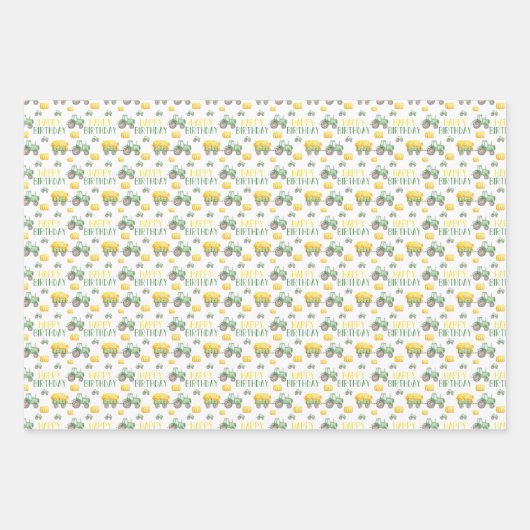 Bladen van groensporen met verlooppapier inpakpapier vel (Voorkant)