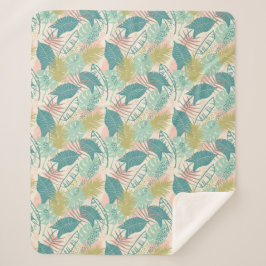 Bladen van lederpatroonpatronen sherpa deken