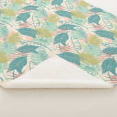 Bladen van lederpatroonpatronen sherpa deken (3/4)