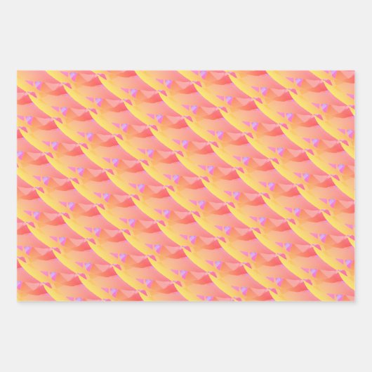 Bladen van visstaarten, zonneschijntjes voor het v inpakpapier vel (Voorkant)