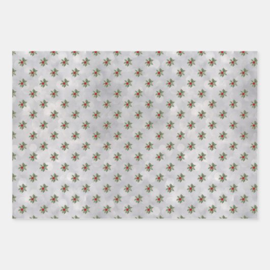 Bladen van winterkardinalen en inpakpapier (Voorkant 3)