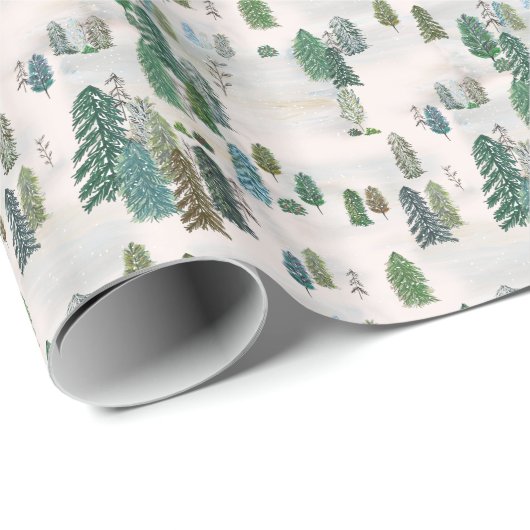 Bladen van winterwandelpapier cadeaupapier (Rol Hoek)