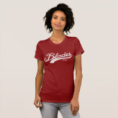 Bladen wit, licht gedempt afdrukken t-shirt (Voorkant volledig)