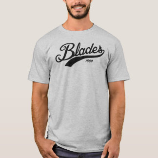 Bladen zwart, licht gedempt afdrukken t-shirt