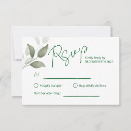 Bladenkelvoudig RSVP Kaartje
