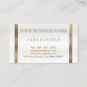 Blader het prachtige gouden Confetti en blauwe spo Visitekaartje (Achterkant)