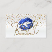 Blader het prachtige gouden Confetti en blauwe spo Visitekaartje (Voorkant)