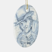 Blader naar blauw keramisch ornament (Rechts)