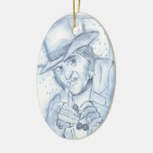 Blader naar blauw keramisch ornament (Links)