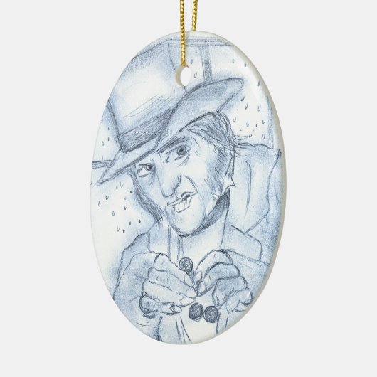 Blader naar blauw keramisch ornament (Links)