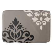 Blader naar Damask Art I Black & Cream op Taupe Badmat (Voorkant)