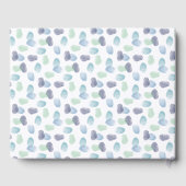 Blader uw Mark Blauw & Groen Vingerafdrukboom Gastenboek (Achterkant)