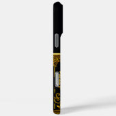 Bladerachtige achtergrond voor Golden Buddha Case-Mate iPhone Case (Achterkant / Rechts)