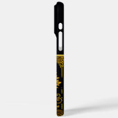 Bladerachtige achtergrond voor Golden Buddha Case-Mate iPhone Case (Achterkant / Links)