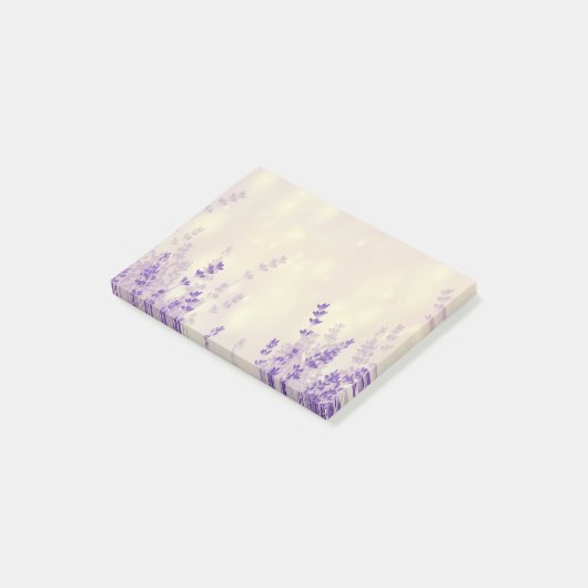 Bladerbloemen dromen van achtergrond post-it® notes (Schuin)