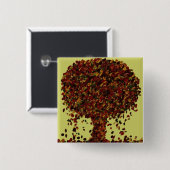 Bladerboompje Vierkante Button 5,1 Cm (Voorkant /achterkant)