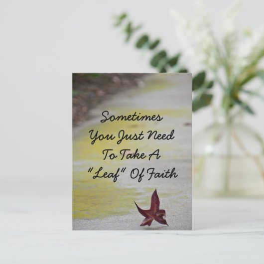 bladerdak briefkaart (Staand voorkant)