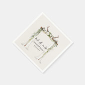 Bladerdak rustieke botanische bruiloft mr en mrs s servet (Hoek)