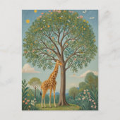 Bladerdak van de Giraffe Briefkaart (Voorkant)