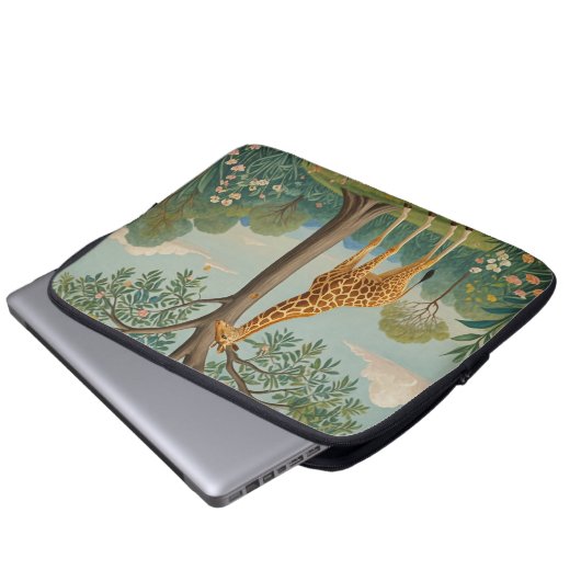 Bladerdak van de Giraffe Laptop Sleeve (Voorkant onderkant)