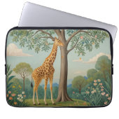Bladerdak van de Giraffe Laptop Sleeve (Voorkant)