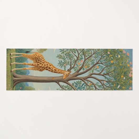 Bladerdak van de Giraffe Yogamat (Voorkant (horizontaal))