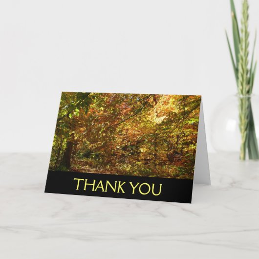 Bladerdak van Fall Leaves Thank You Card (Blank In Bedankkaart (Voorkant)